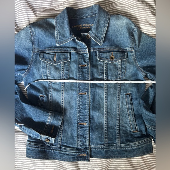Ralph Lauren Jeans Co. Blue Denim Cotton blend Jacket w pockets, size Small - Picture 6 of 10